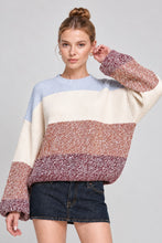 Load image into Gallery viewer, Cozy Cloud Nine Colorblock Sweater