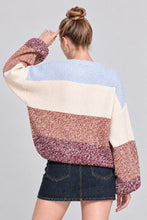 Load image into Gallery viewer, Cozy Cloud Nine Colorblock Sweater