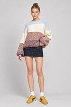 Load image into Gallery viewer, Cozy Cloud Nine Colorblock Sweater