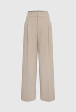 Load image into Gallery viewer, Tailored Wide-Leg Trouser – Neutral Beige