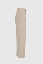 Load image into Gallery viewer, Tailored Wide-Leg Trouser – Neutral Beige