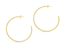 Load image into Gallery viewer, Gold Rope Twist Hoop