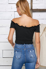 Load image into Gallery viewer, Frayed Edge Adjustable Crop Top
