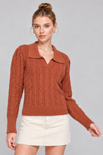 Load image into Gallery viewer, Cinnamon Chic Cable Sweater
