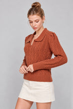 Load image into Gallery viewer, Cinnamon Chic Cable Sweater

