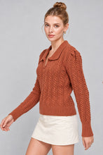 Load image into Gallery viewer, Cinnamon Chic Cable Sweater
