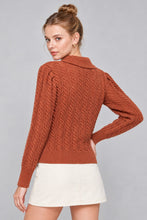 Load image into Gallery viewer, Cinnamon Chic Cable Sweater
