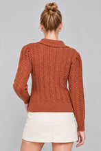 Load image into Gallery viewer, Cinnamon Chic Cable Sweater
