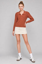 Load image into Gallery viewer, Cinnamon Chic Cable Sweater
