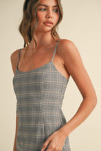Load image into Gallery viewer, Woman wearing a plaid dress against a beige background
