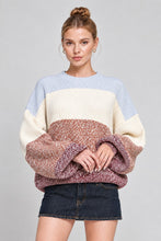 Load image into Gallery viewer, Cozy Cloud Nine Colorblock Sweater
