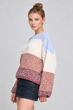 Load image into Gallery viewer, Cozy Cloud Nine Colorblock Sweater
