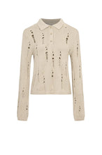 Load image into Gallery viewer, Distressed Collard Knit
