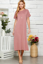 Load image into Gallery viewer, Mauve Maxi T-Shirt Dress
