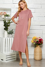 Load image into Gallery viewer, Mauve Maxi T-Shirt Dress
