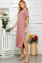 Load image into Gallery viewer, Mauve Maxi T-Shirt Dress
