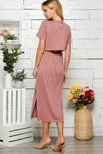 Load image into Gallery viewer, Mauve Maxi T-Shirt Dress

