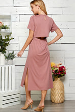 Load image into Gallery viewer, Mauve Maxi T-Shirt Dress
