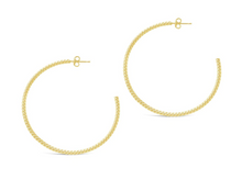 Load image into Gallery viewer, Gold Rope Twist Hoop
